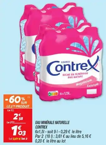 Netto Eau minérale naturelle contrex offre