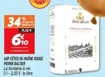 Netto Aop cotes de rhone rouge pierre baltier offre