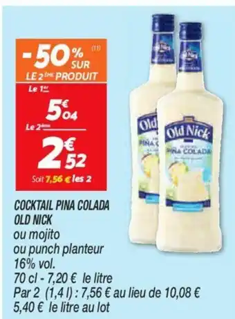 Cocktail pina colada old nick