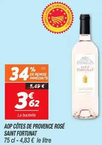 Netto Aop Côtes de provence rosé saint fortunat offre