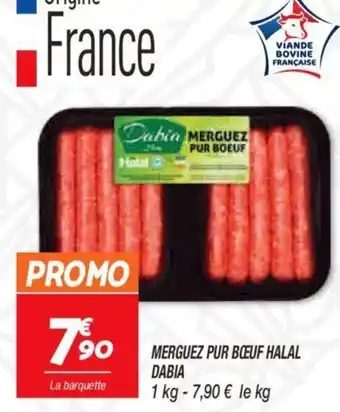 Netto Merguez pur bœuf halal dabia offre