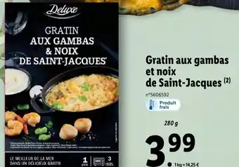 Lidl Gratin aux gambas et noix de saint-jacques offre