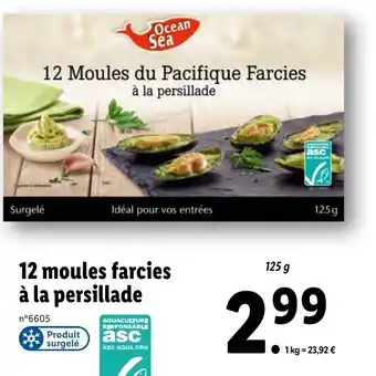 Lidl 12 Moules farcies à la persillade offre