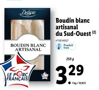 Boudin blanc artisanal du sud-quest