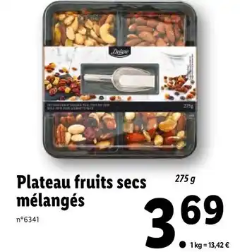 Lidl Plateau fruits secs mélangés offre