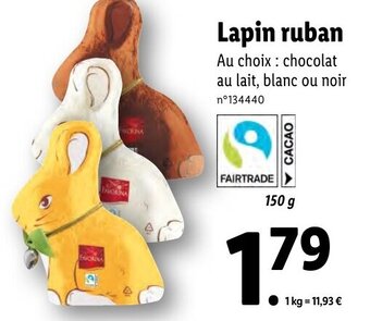 Lidl Lapin ruban offre