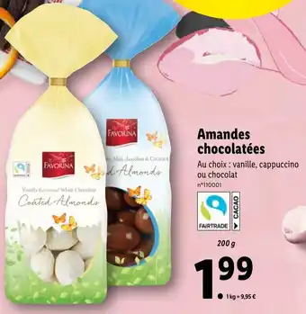 Lidl Amandes chocolatées offre
