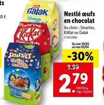 Lidl Nestlé œufs en chocolat offre