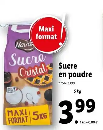 Lidl Sucre en poudre offre