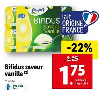 Lidl Bifidus saveur vanille offre