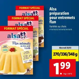 Alsa préparation pour entrements flan