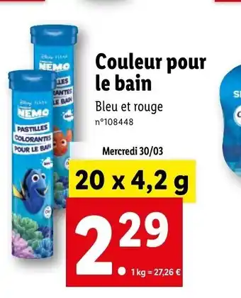 Lidl Couleur pour la bain offre