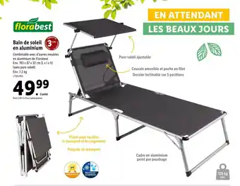 Bain de soleil en aluminium