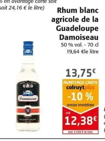 Colruyt Rhum blanc agricole de la Guadeloupe offre
