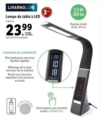 Lidl Lampe de table à LED offre