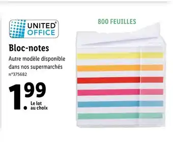 Lidl Bloc-notes offre