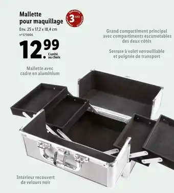Lidl Mallette por maquillage offre