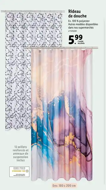 Lidl Rideau de douche offre