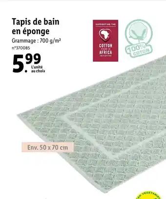 Lidl Tapis de bain en éponge offre