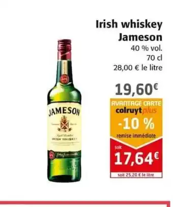 Colruyt Irish whiskey Jameson offre