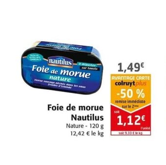 Colruyt Foie de morue Nautilus offre