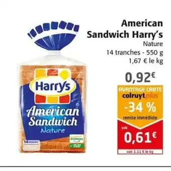 Colruyt American Sandwich Harry's offre