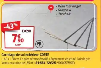 Bricorama Carrelage De Sol Extérieur CORTE offre