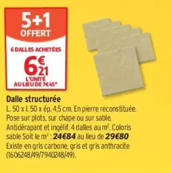 Bricorama Dalle Stucturée offre