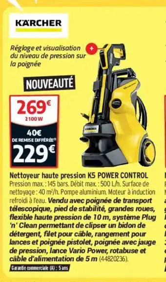 Bricorama Nettoyeur Haute Pression K5 Power Control offre