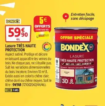 Bricorama Lasure Trés Haute Protection offre