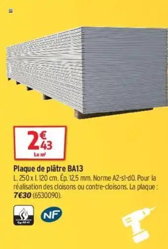 Bricorama Plaque De Platre Ba13 offre