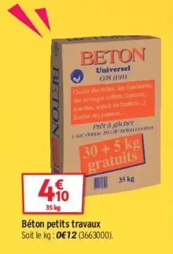 Bricorama Béton Petits Travaux offre