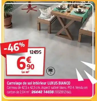 Bricorama Carrelage De Sol Intérieur Luxus Bianco offre