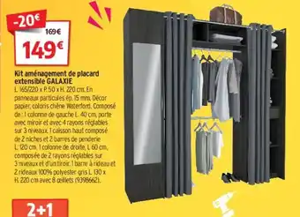 Bricorama Kit A,émahe,emt De Placard Extensible Galaxie offre
