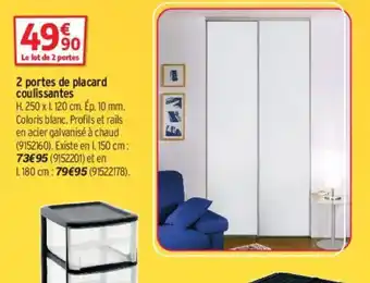 Bricorama 2 Portes De Placard Coulissantes offre