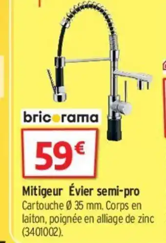 Bricorama Mitigeur évier Semi-Pro offre