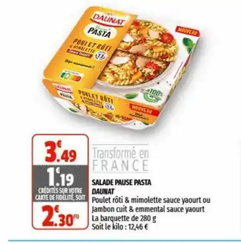 Coccimarket Salade Pause Pasta Daunat offre