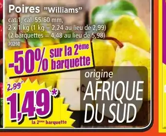 Norma Poires "Williams" offre