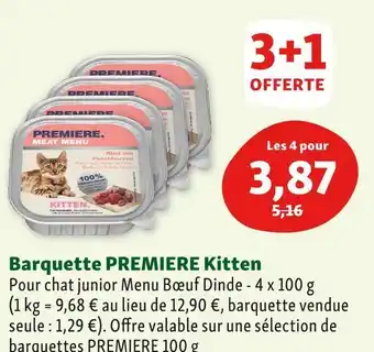 Maxi Zoo Premiere barquette kitten offre