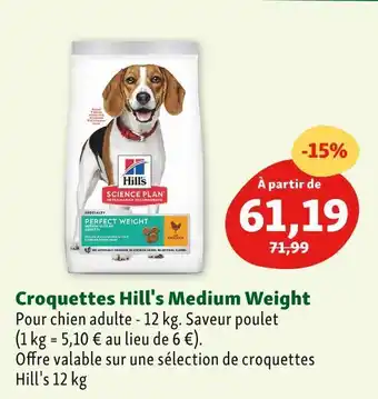 Maxi Zoo Science plan croquettes medium weight offre