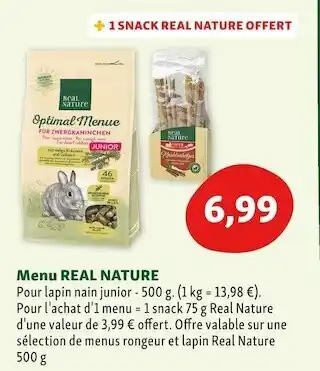 Maxi Zoo Real nature menu offre
