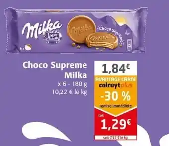 Colruyt Choco Supreme Milka offre