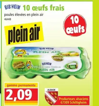 Norma 10 œufs frais offre