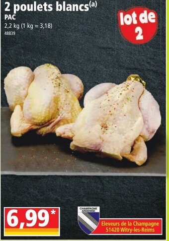 Norma 2 poulets blancs offre