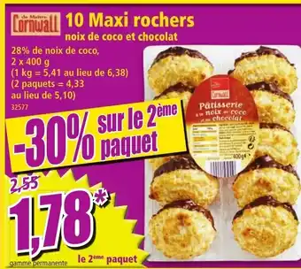 Norma 10 maxi rochers noix de coco et chocolat offre