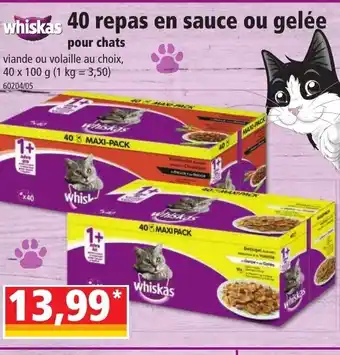 40 repas en sauce ou gelée