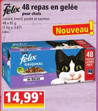 Norma 48 repas en gelée pour chats offre