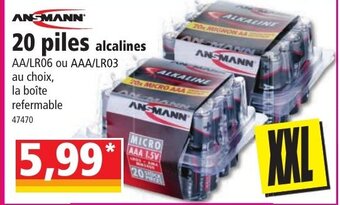 Norma 20 piles alcalines offre