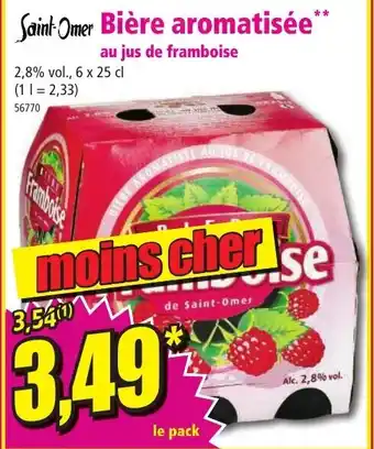 Norma Bière aromatisée au jus de framboise offre