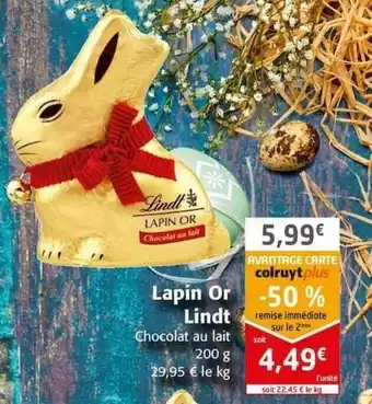 Colruyt Lapin Or Lindt offre